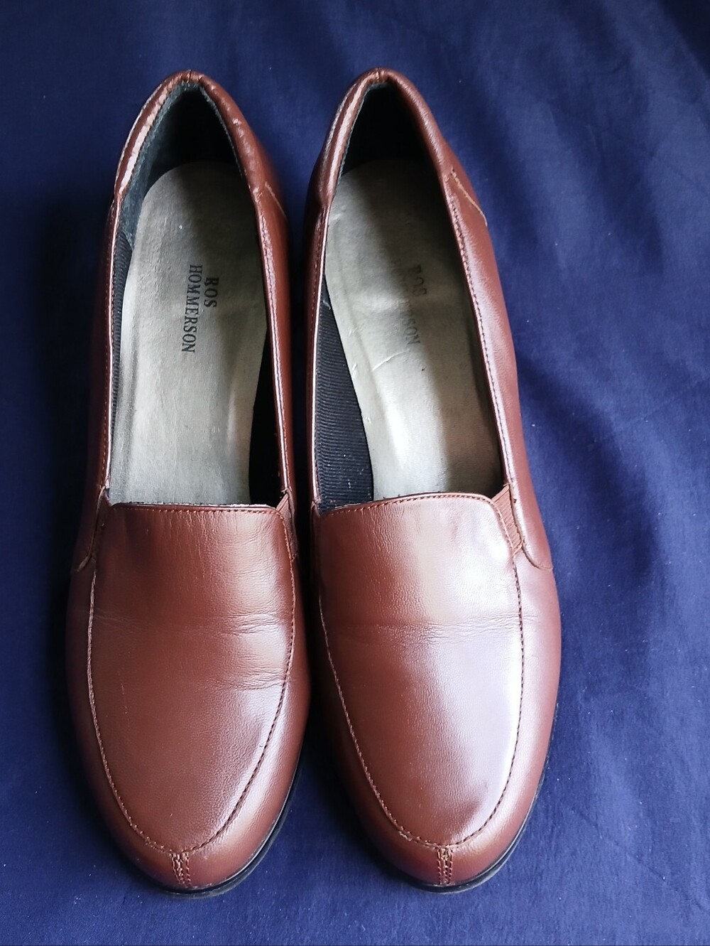 Ros Hommerson Women's Brown Leather Slip-On Loafers 8.5M
